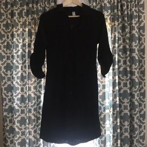 Black draw string dress